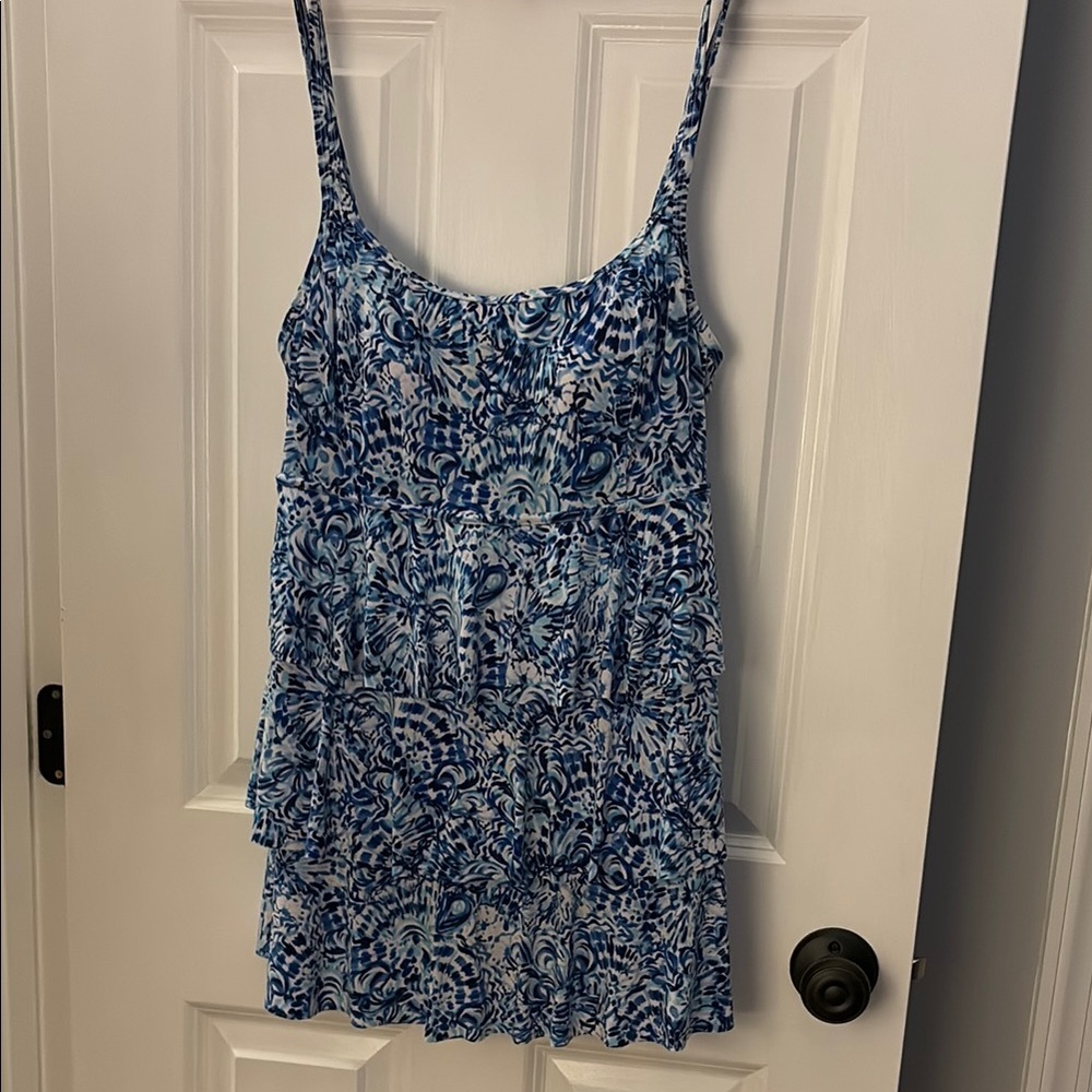Blue and White Floral Dress